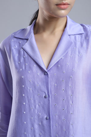 Embroidered Asymmetrical Shirt - Dhi