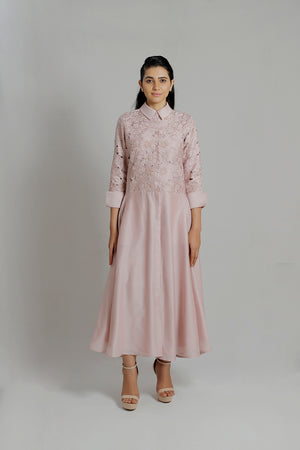 Embroidered Shirt Dress - Dhi