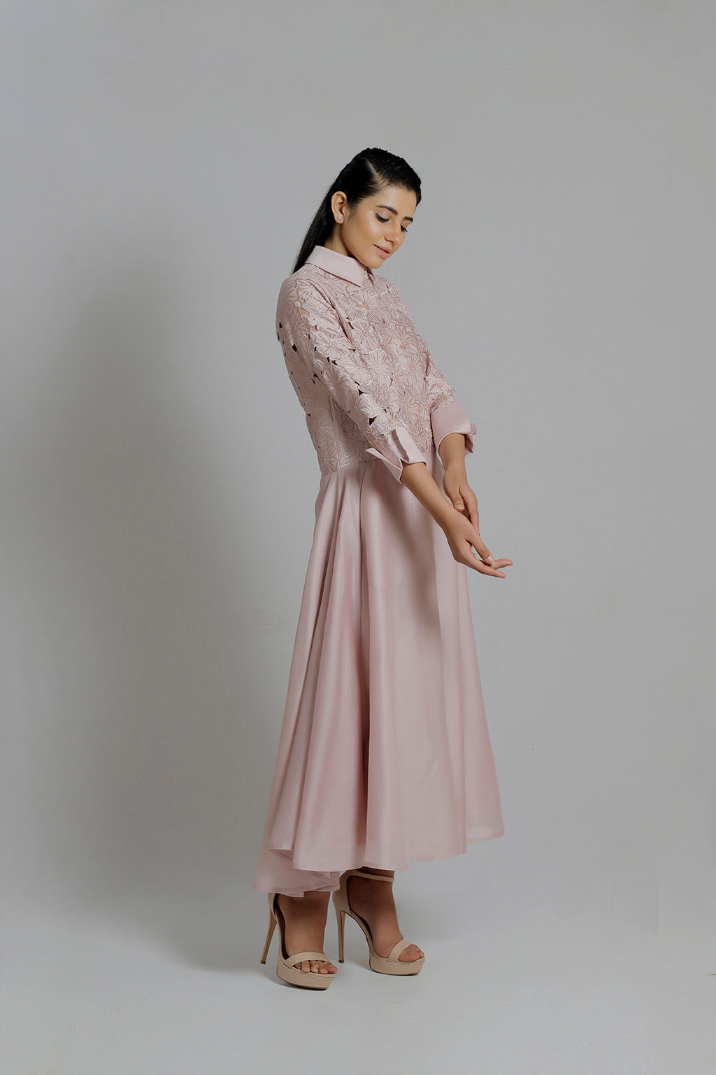Embroidered Shirt Dress - Dhi