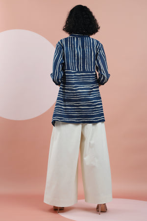 Bagru Print Striped Shirt - Dhi