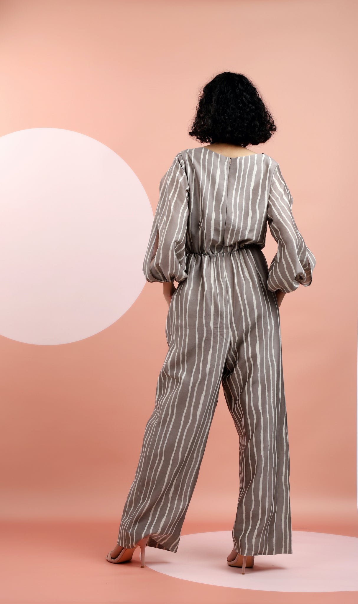 Kashish Bagru printed Striped Jumpsuit - Dhi